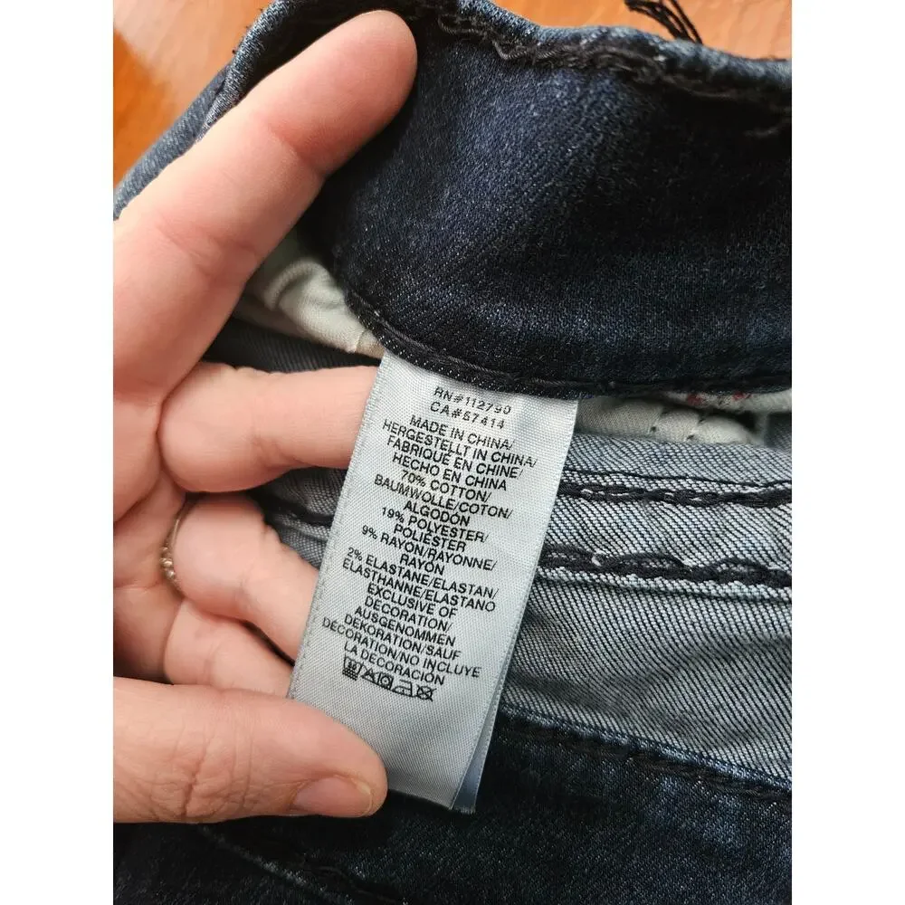 True Religion Rocco Relaxed Skinny Jeans Mens 44 Dark Wash Stretch Denim
